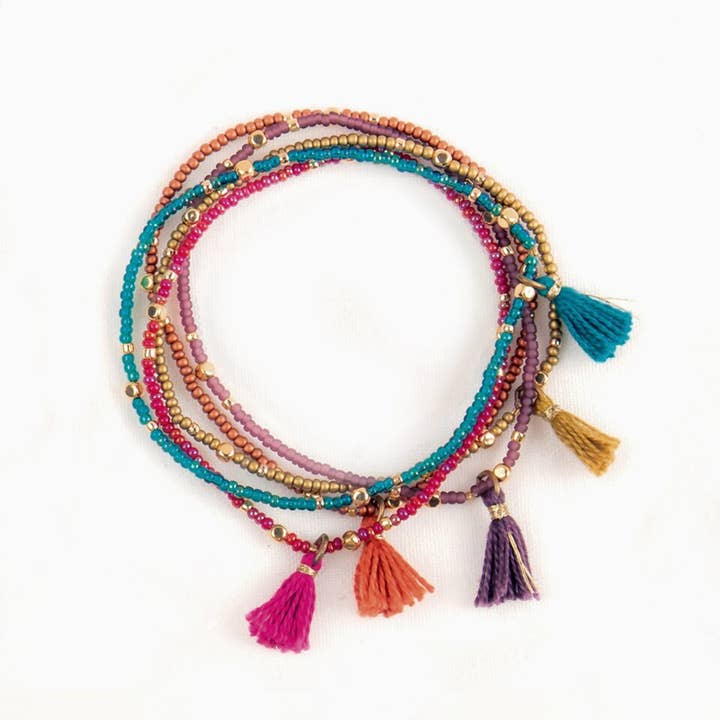 Altiplano - Wholesale Jewelry Set - Tassel Bracelet Set of Five2