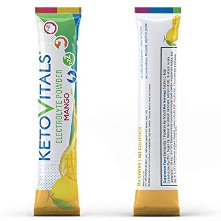 Keto Vitals – wholesale Hälsodryck i pulverform – KetoVitals Original elektrolytpulver i portionspåsar – Mango, 15 st6
