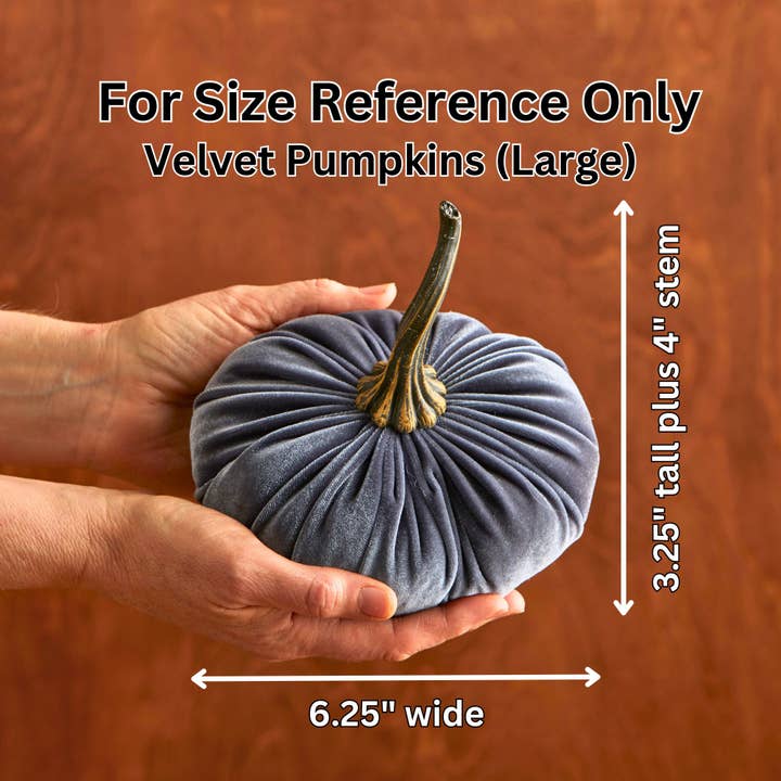 Your Heart's Content - Wholesale Decorative Tabletop Object - Pumpkin Large Velvet, Fall Mantel Decor, Halloween Table48
