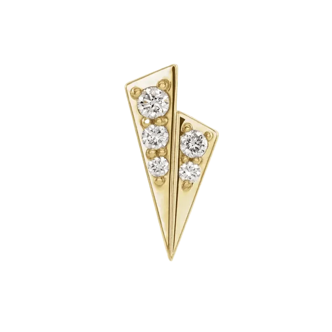 Piercing-zone - Wholesale Single Earring - Alla – 14K/18K Gold Multi-Stone Threadless End3