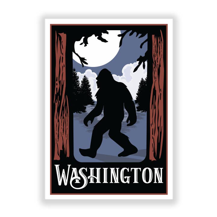 Adesivo in vinile - Bigfoot Paesaggio Washington per la vendita all'ingrosso da parte di Graphic Heart