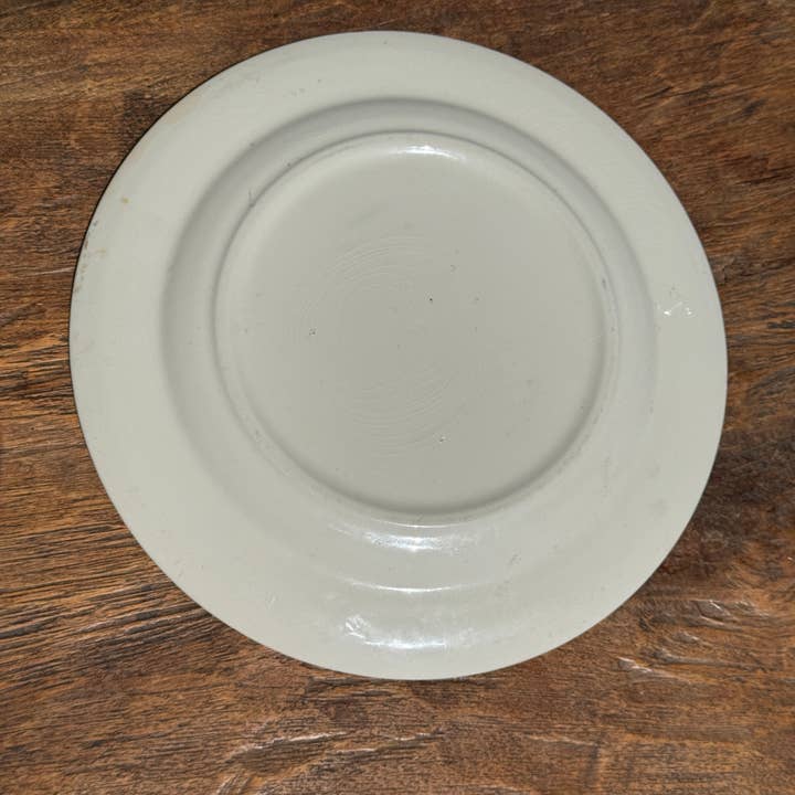 Office Objets - Wholesale Dinner plate - A large English flat plate with blue decoration5