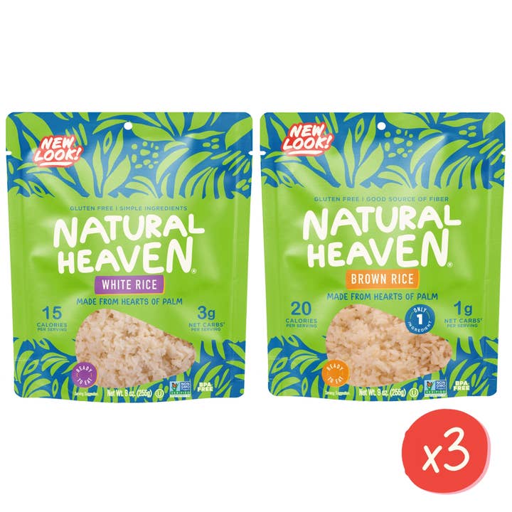 Rice Variety Pack (3 White Rice, 3 Brown Rice) for wholesale by Natural Heaven