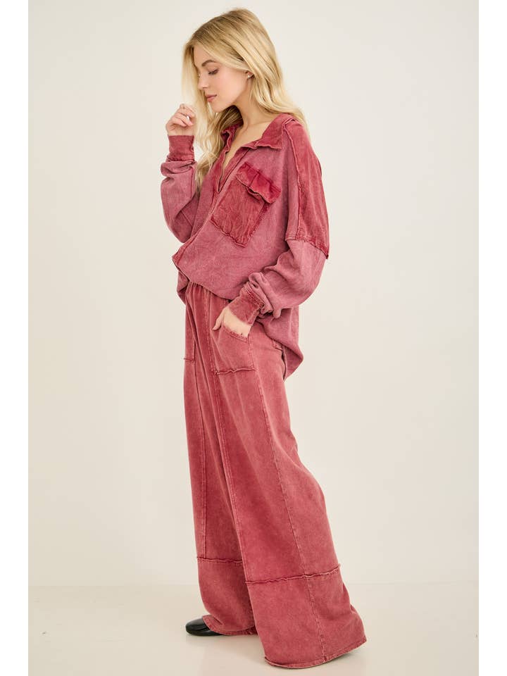 J.Her - Wholesale Pants - Women's - Mineral Washed Everyday Everywhere Terry pants HP686614