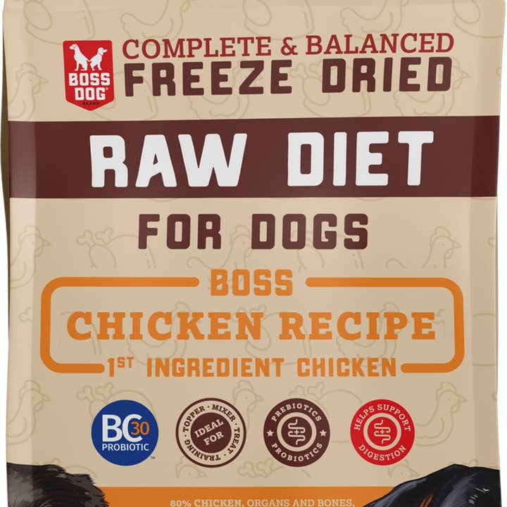 New! Boss Dog Freeze Dried Raw Diet Bulk Bag Chicken (36oz) for wholesale by BOSS DOG BRAND, INC.