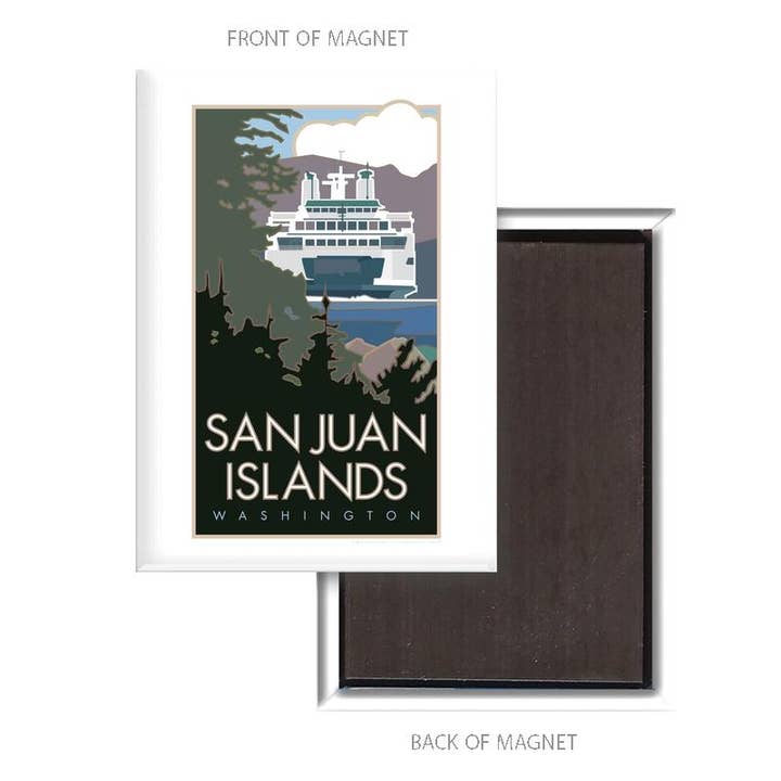 San Juan Islands, Washington Poster Magnet for wholesale by Travel Posters by M&W Design Co.