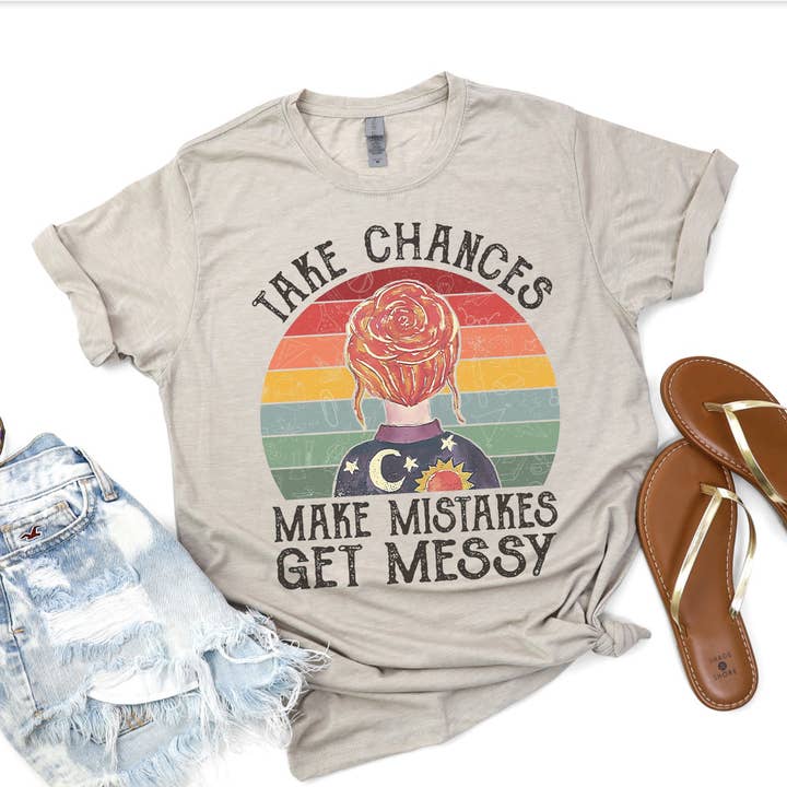 Take Chances Teacher Art School Retro Vintage Graphic Tee for wholesale by Par.tees by Party On!