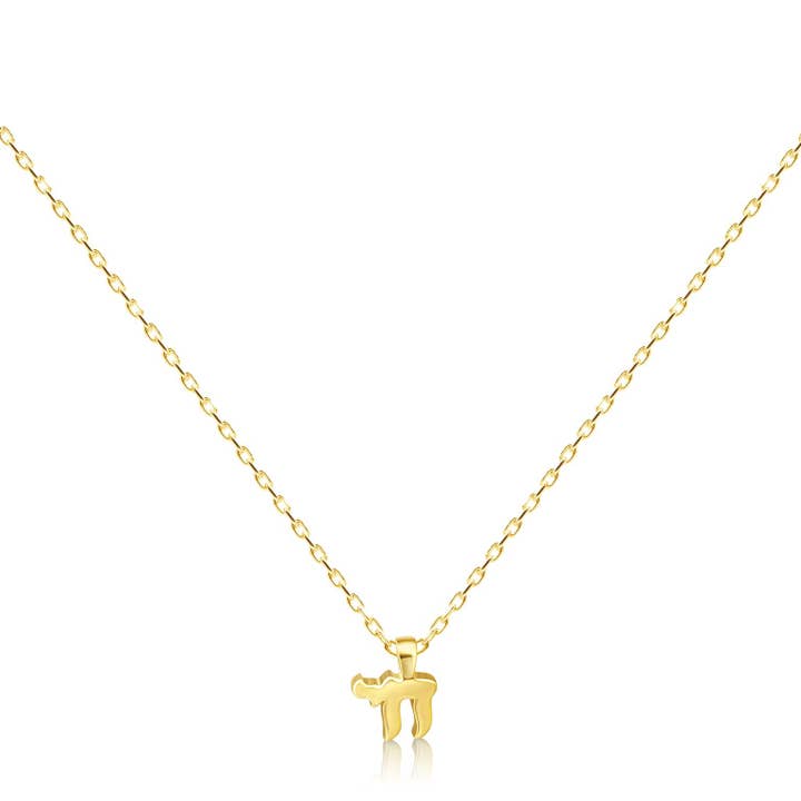 ALEF BET JEWELRY - Wholesale Pendant/Charm Necklace - Mini Chai Necklace in Silver