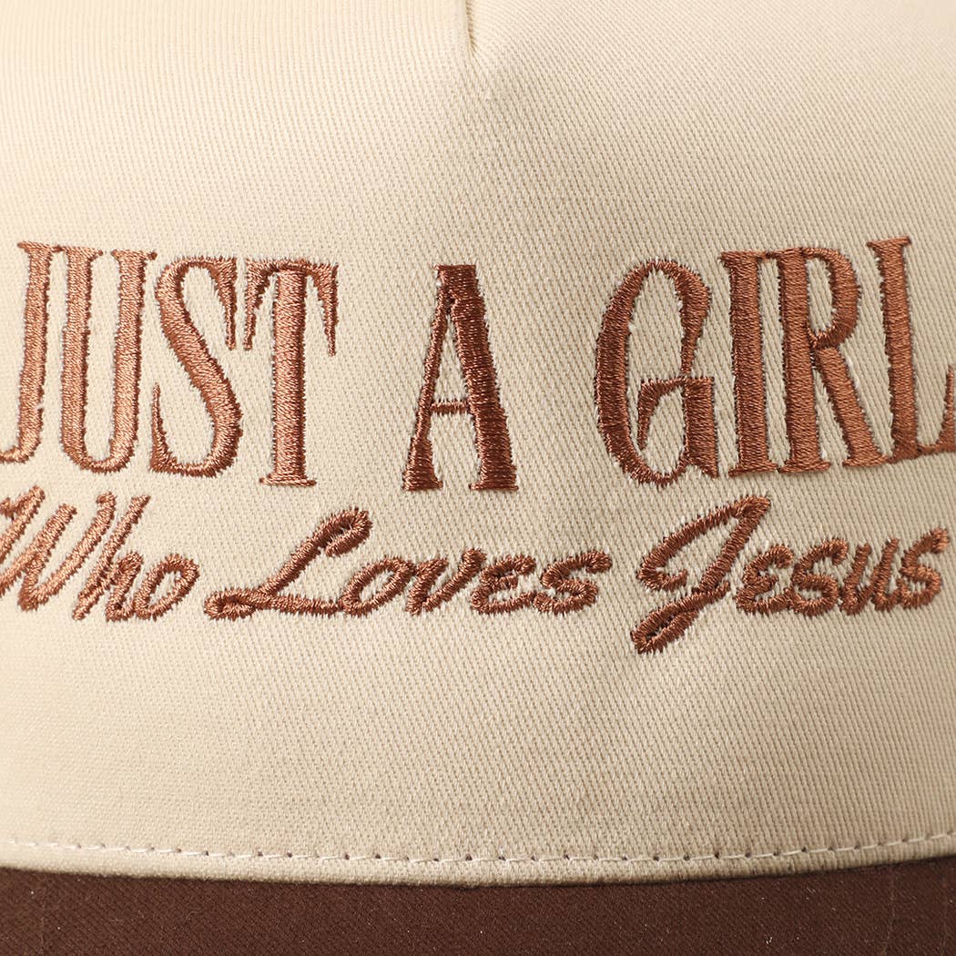Fashion City - Wholesale Trucker Hat - Women's - Just A Girl Who Loves Jesus Embroidery Trucker Hat9