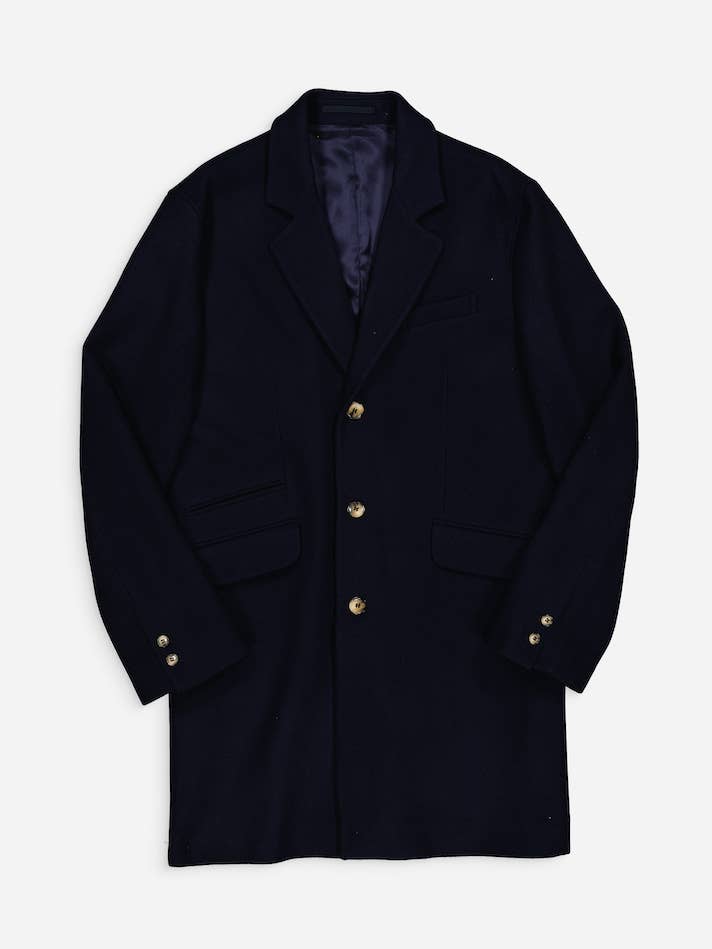 paname collections - Wholesale Coat - Men's - Harry Navy Blue 100% Wool Coat0