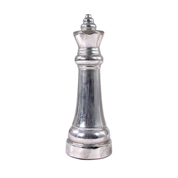 Metallic Silver Queen Chess Accent Decor (16079 A840) for wholesale on Faire