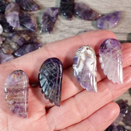Keystone Crystals - Wholesale Spiritual Stone/Crystal - Gemstone Angel Wing Beads for Jewelry Making and Crafts
