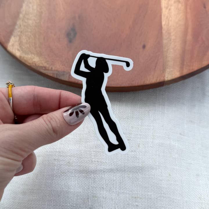 Golf Swing Silhouette Sticker for wholesale by Big Moods