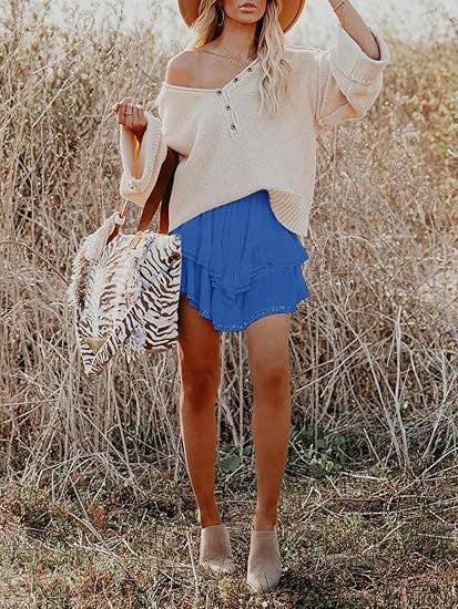 Suhkasana - Wholesale Skirt - Women's - Women's High-Waist Layered Cake Skirt – Summer Casual Mini Skirt29