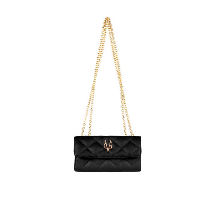 Valentina Giorgi – Großhandel Umhängetasche - Damen – VG VALENTINE BONHEUR – schwarze Clutch/Brieftasche2
