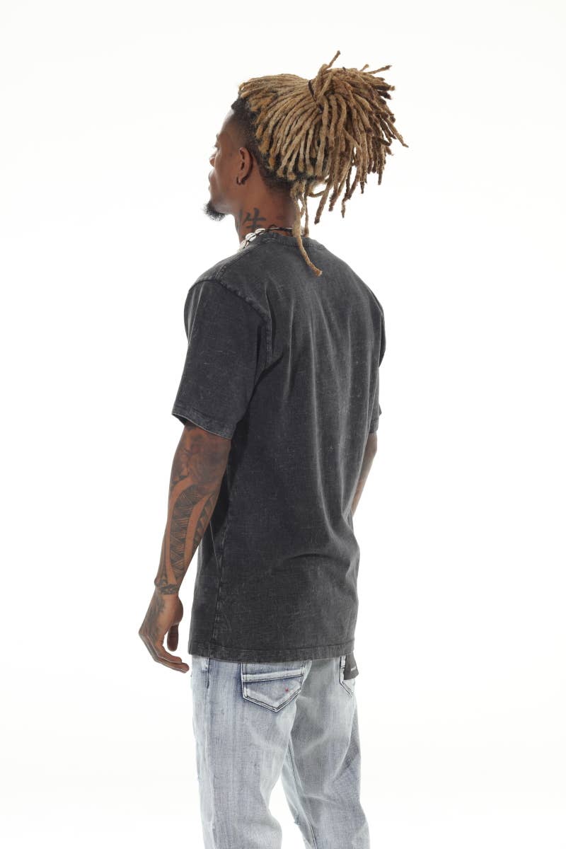 Stylo - Wholesale T-Shirt - Men's - Heavyweight Acid Wash Black Tshirt5