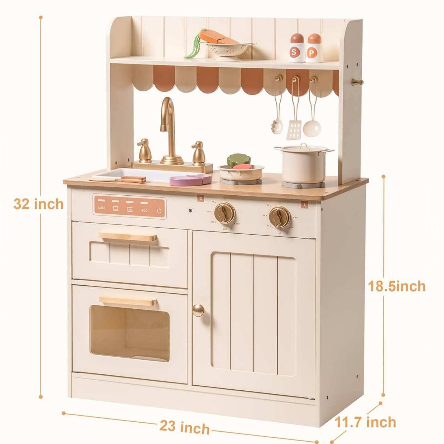 Robud & Mewoofun Official Store – Engroshandel Legetøjssæt - Børn – Robud Trækøkken Legetøj til Børn - Legemad og Køkkentilbehør2