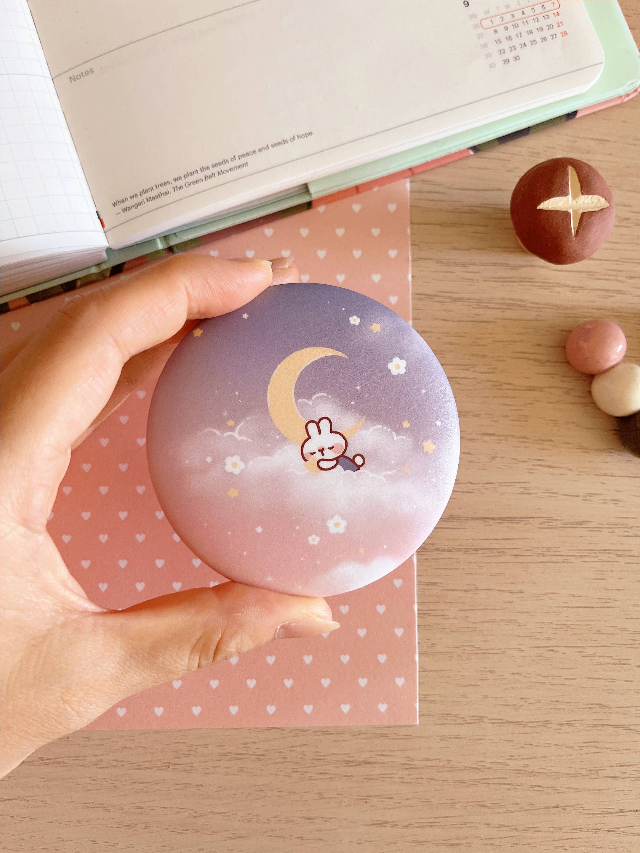 Cherry Rabbit - Wholesale Compact mirror - Pocket Mirror - Cotton Candy Dreams1
