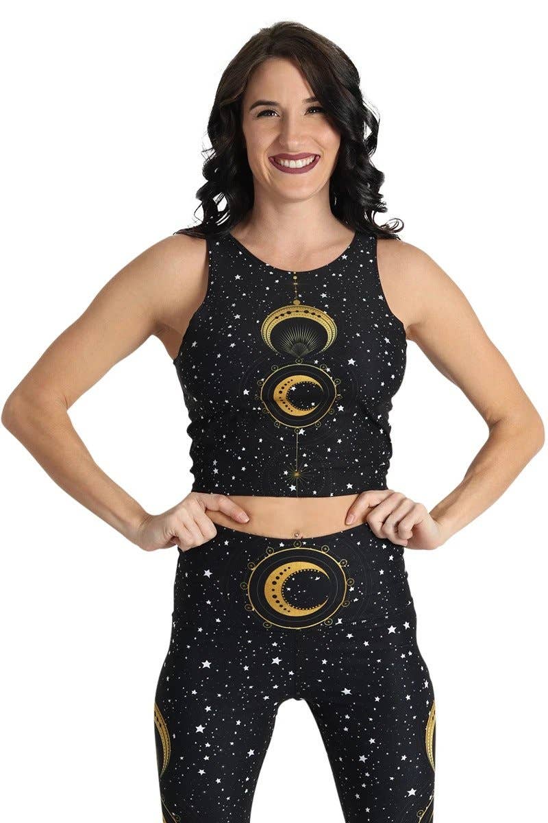 Yoga Democracy - Wholesale Athletic Top - Women's - Reversible Knot Top in Fortune Teller1