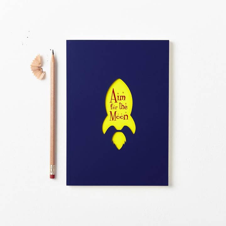 The Pop Out Card Company - Wholesale Notebook - Aim for the Moon Notebook