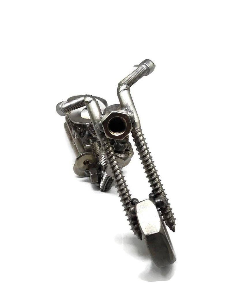 Metal Relic - Wholesale Decorative Tabletop Object - Metal Chopper Style Motorcycle7