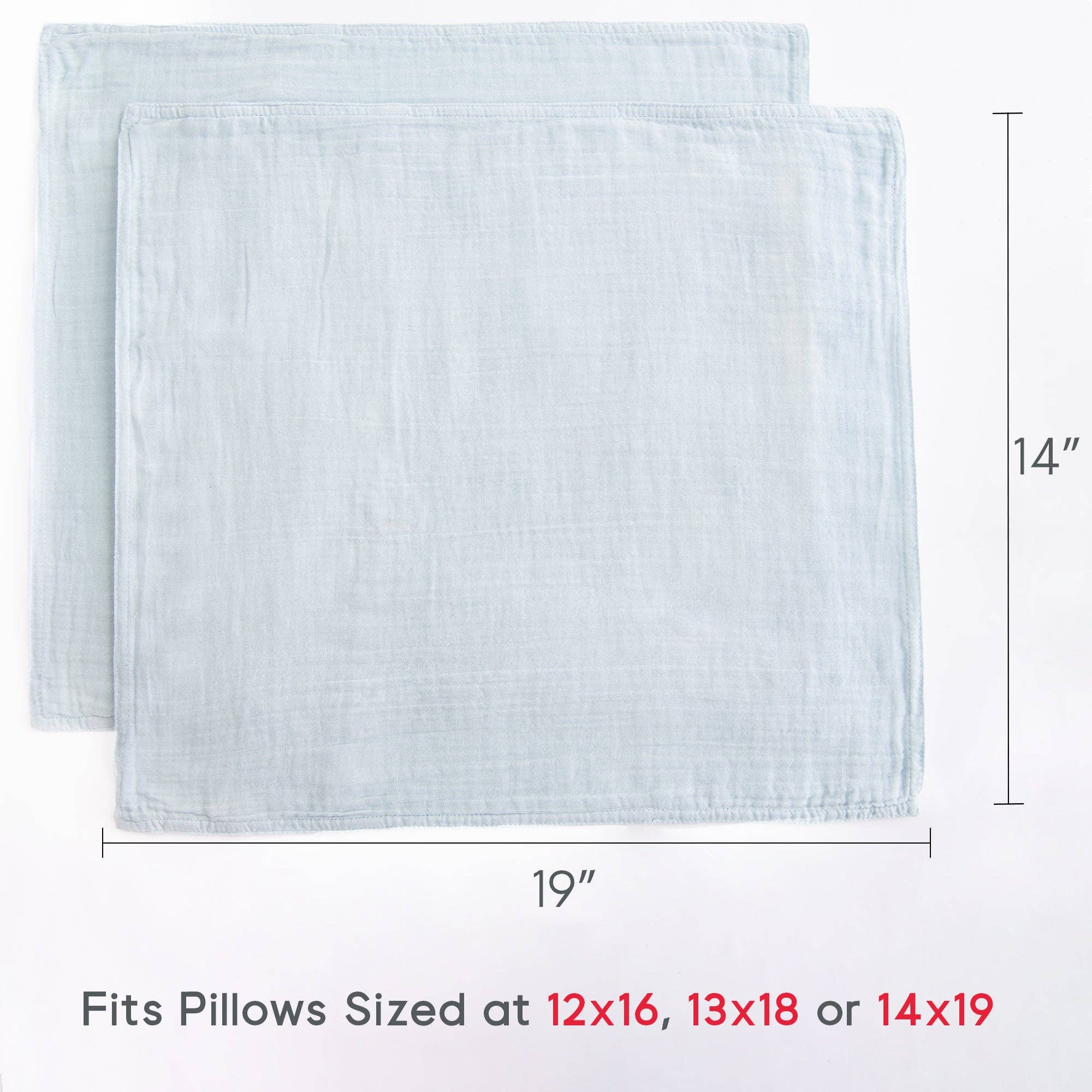 Barooga - Wholesale Bedding Pillowcase/Sham - Kids & Baby - Toddler Muslin Pillowcase, 14"x19", 2 Pack9