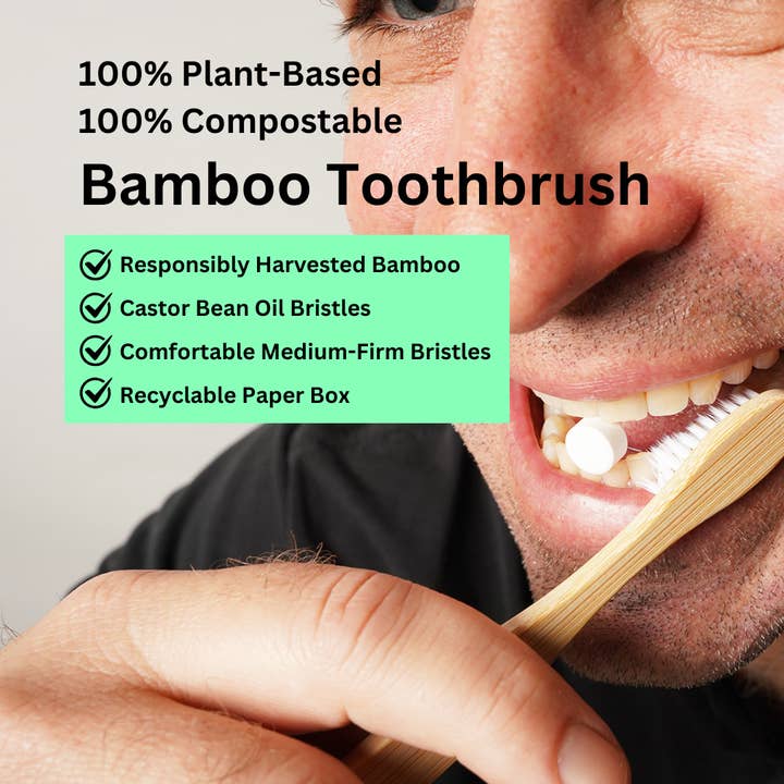 Canary Clean Products - Wholesale Toothbrush - Fully Compostable Bamboo Toothbrush3