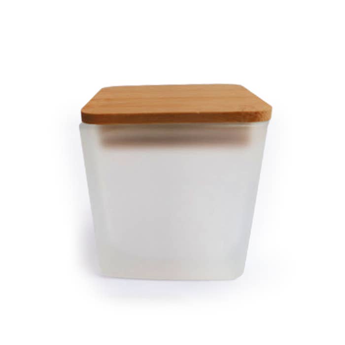 NorthWood Distributing - Wholesale Candle Holder - Oberon - 10oz Square Glass Candle Jar with Lid