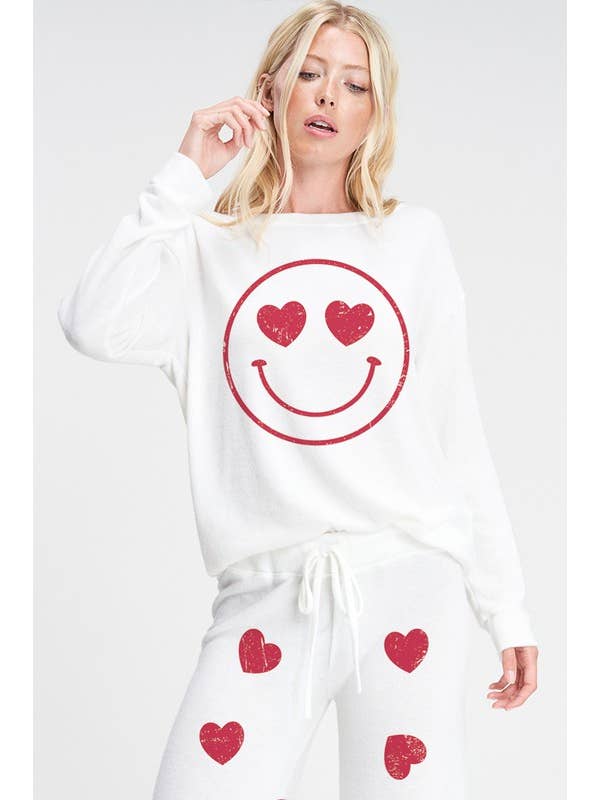 Lemon Tree - Wholesale Lounge Set - Women's - Heart smile sleep lounge wear set11