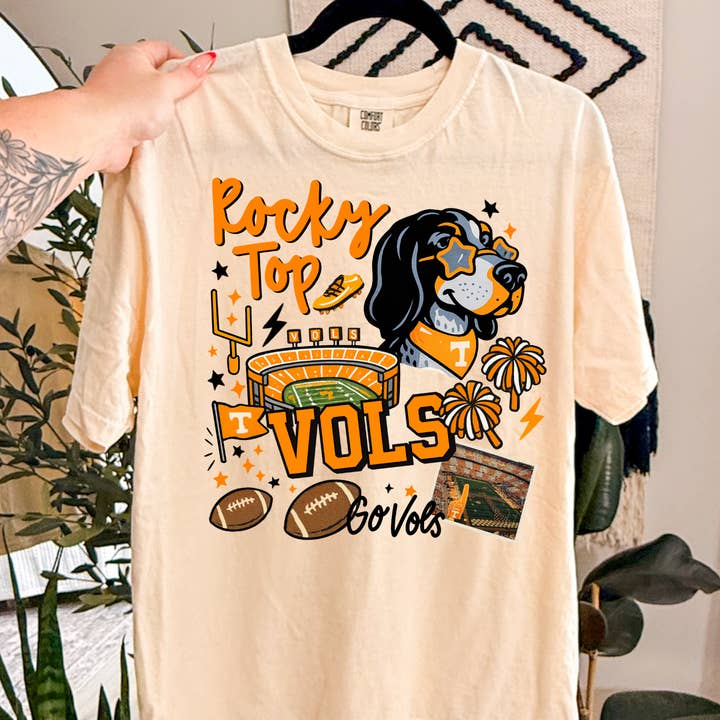 Rocky Top Collage Graphic Tee for wholesale by Haysville House