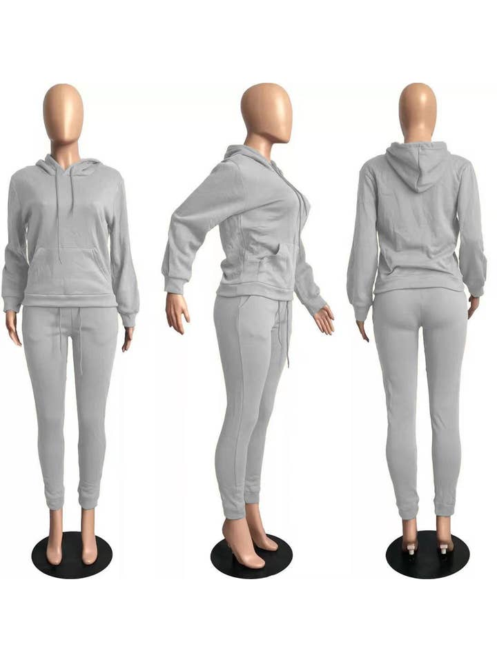 MB Fashion Wholesale - Wholesale Lounge Set - Women's - MB FASHION Casual Cozy Jogger Set with Hoodie 274R19