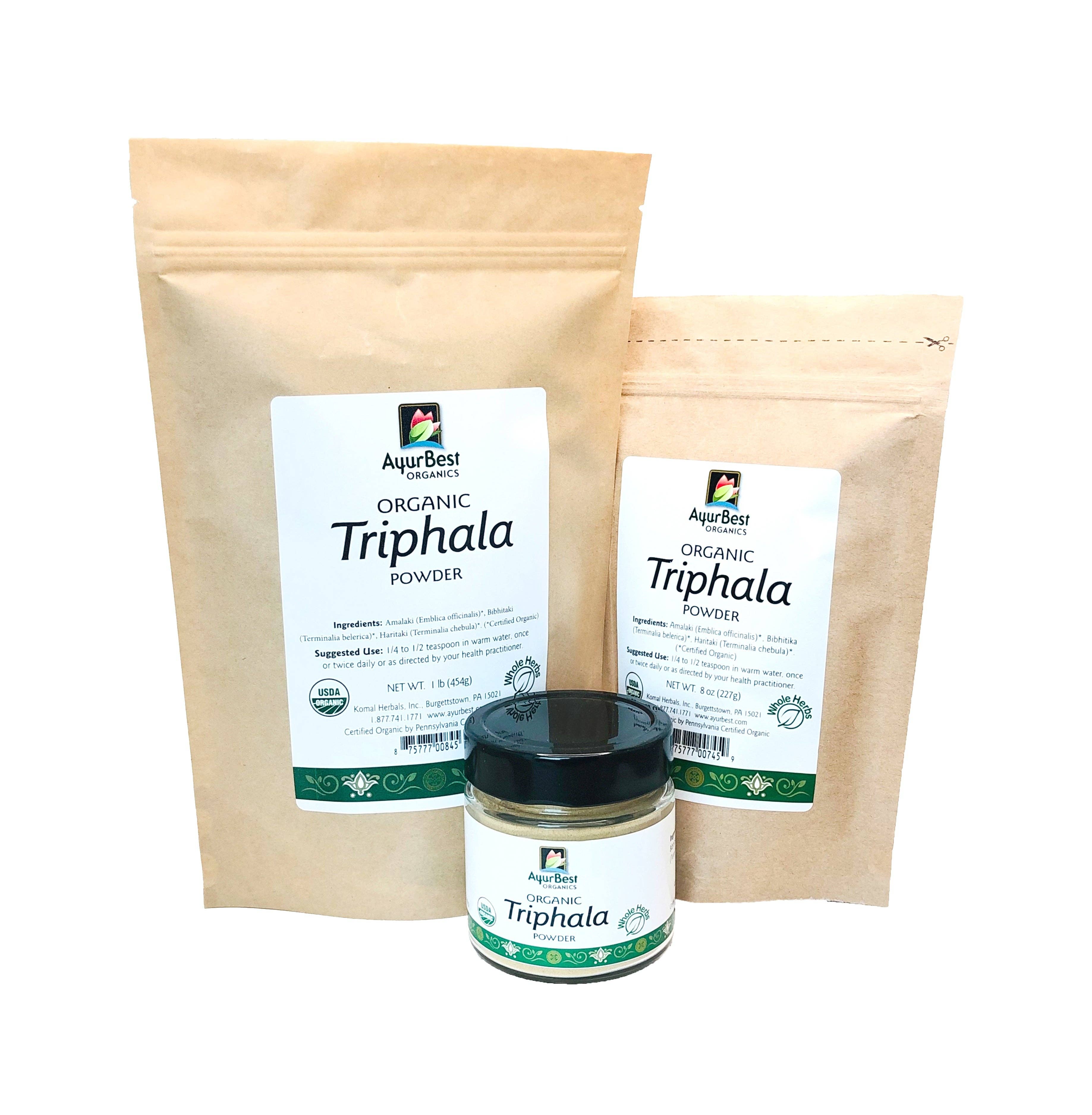 Komal Herbals, Inc - Wholesale Herbs - Wholesale Spices & Herbs - Triphala Powder, Organic 5 oz (143g) Jar2