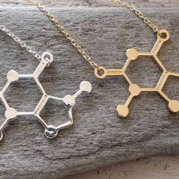 Piccadilly Pendants – wholesale Hänge-/berlockhalsband – Choklad Molekylhalsband, Choklad gåva, Vetenskap