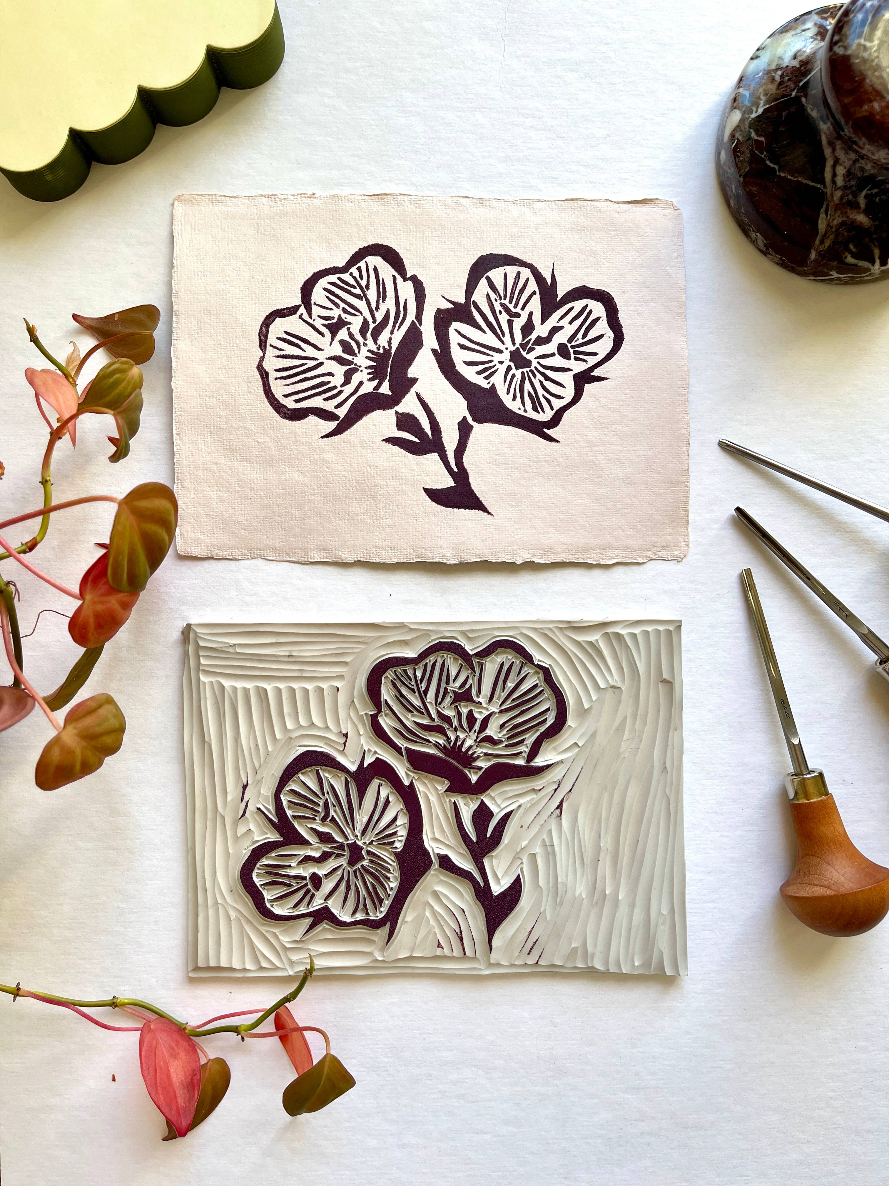 Studio Orch - Wholesale Art Print - 'Primrose' Linocut Print1