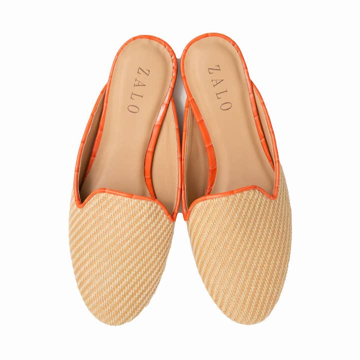 Mule en raphia naturel pour la vente par House of Z A L O