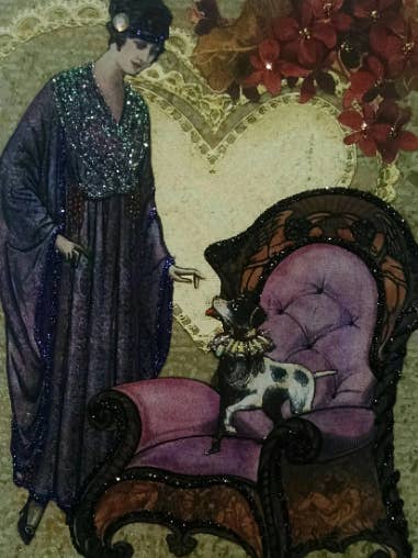 Flapper e Cartão Cão, Cartão Amante de Cão por atacado de Erica DiPaolo Designs