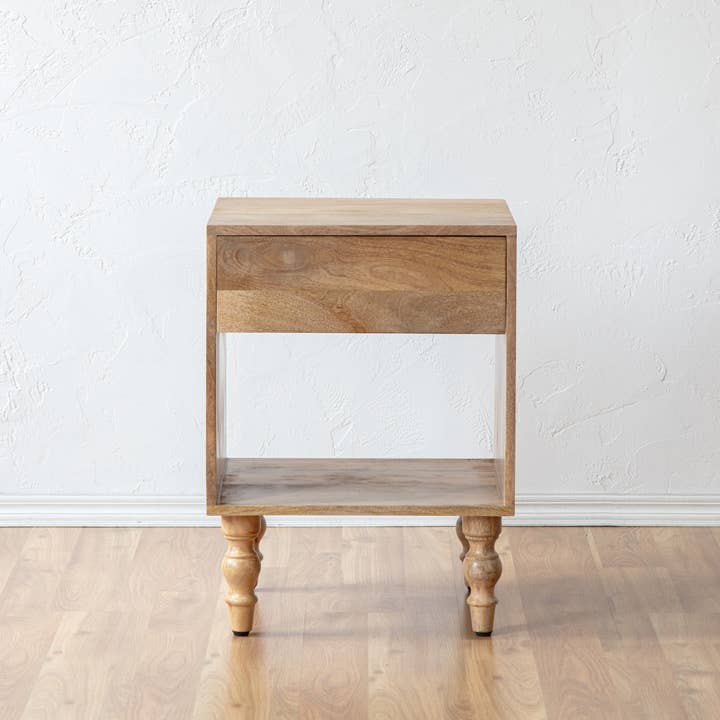 MH London - Wholesale Side Table - Rhonda Solid Wood Night Stand with Drawer3