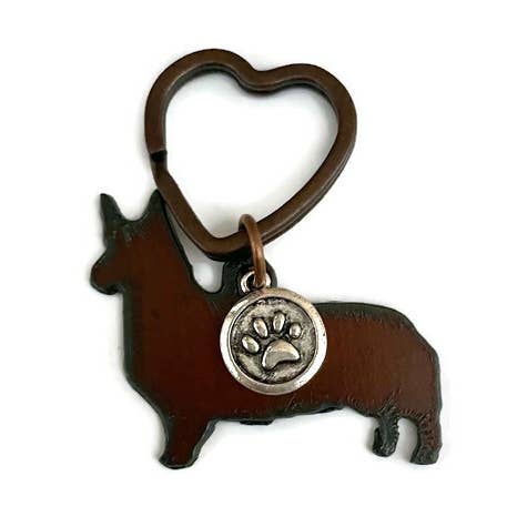Rustic CORGI keychain with paw charm and other Purchase Wholesale paw print keychain. Free Returns & Net 60 Terms on Faire trending on Faire.