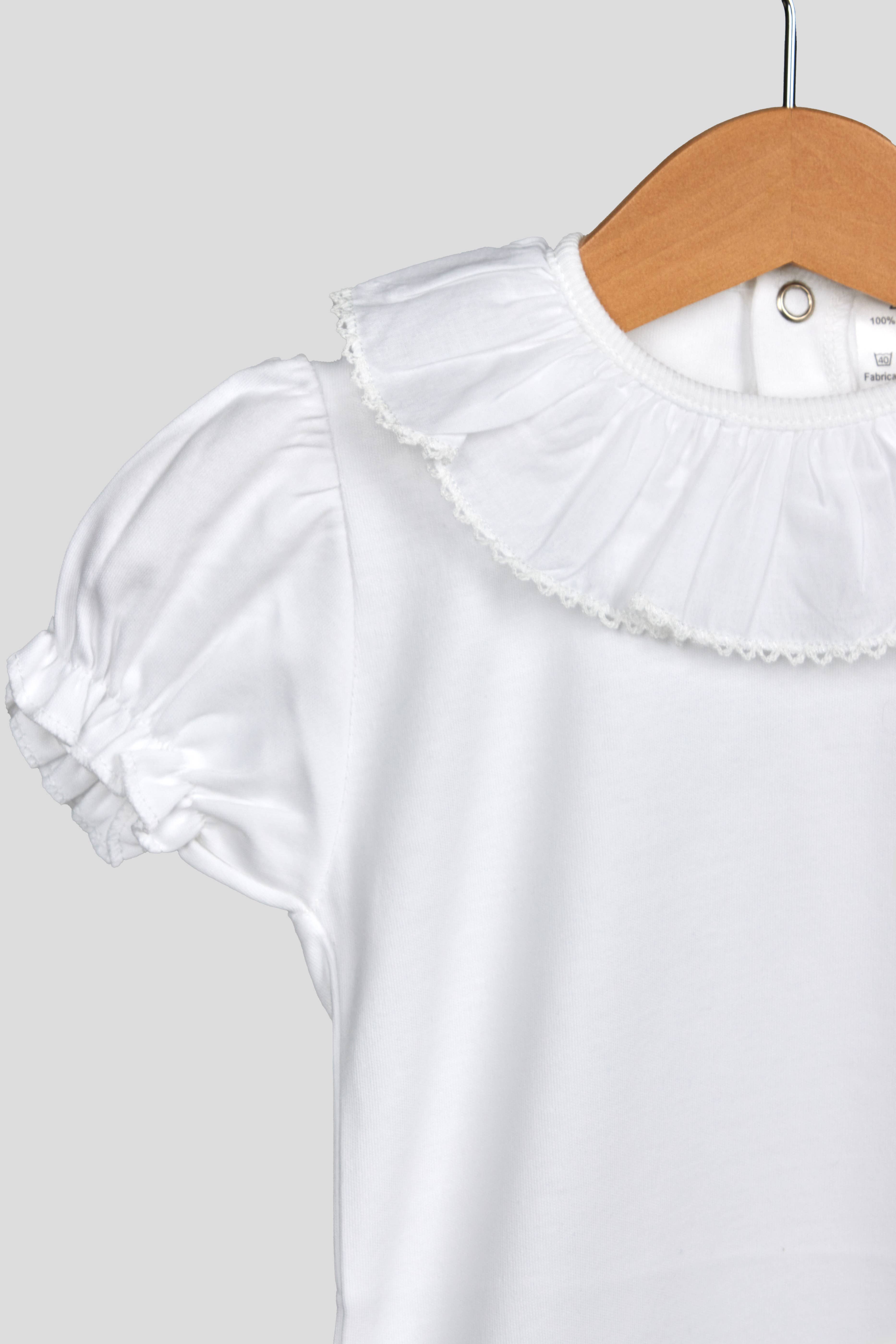 Amorim Gerações, LDA - Vente Body (sans pieds) – bébé - Body en coton manches courtes avec col à volants 610/03