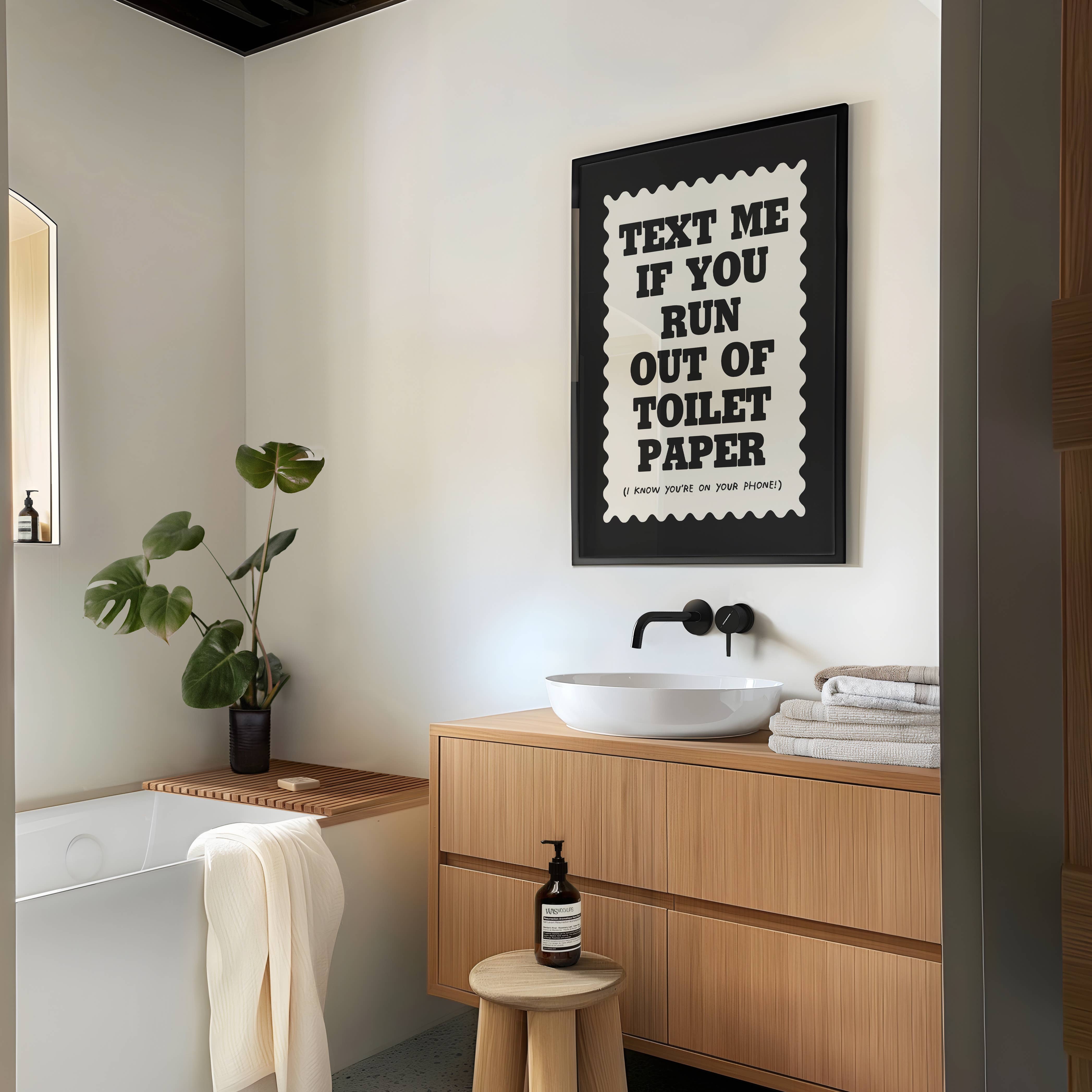 Lune Club - Vente Affiche d'art - Texte Si Vous Manquez De Papier Toilette Imprimez4