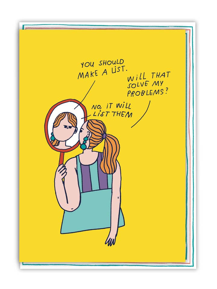 Majasbok Funny Birthday Card - List Greetings Card for wholesale by Brainbox Candy