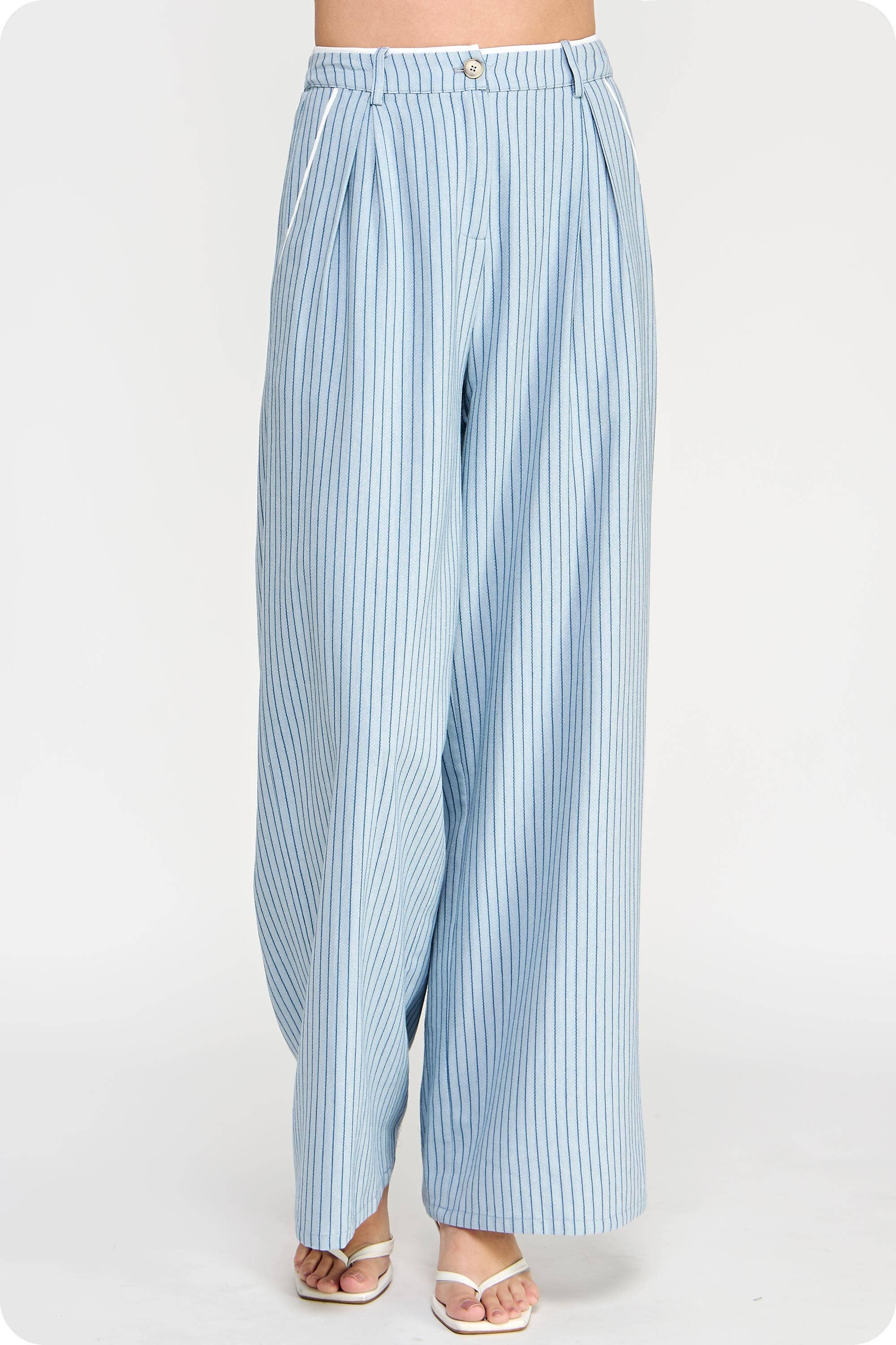 Strut & Bolt – Engroshandel Bukser - Dame – Linnedbukser med kontrastpiping detaljer23