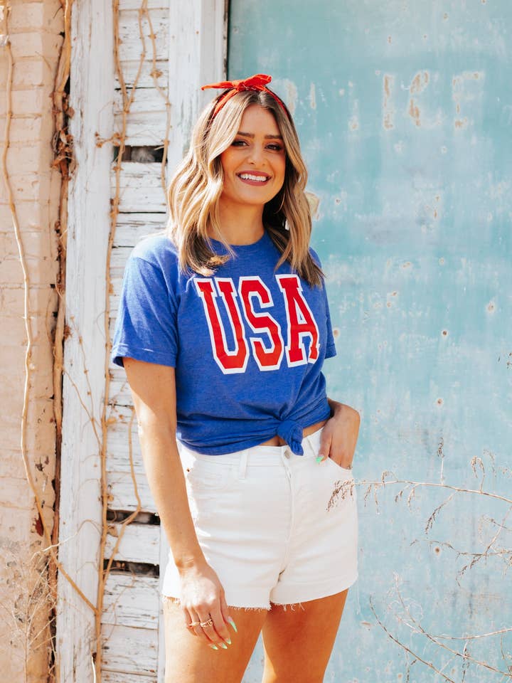 Camiseta real roja/blanca para venta al por mayor de Nellie Mae Wholesale