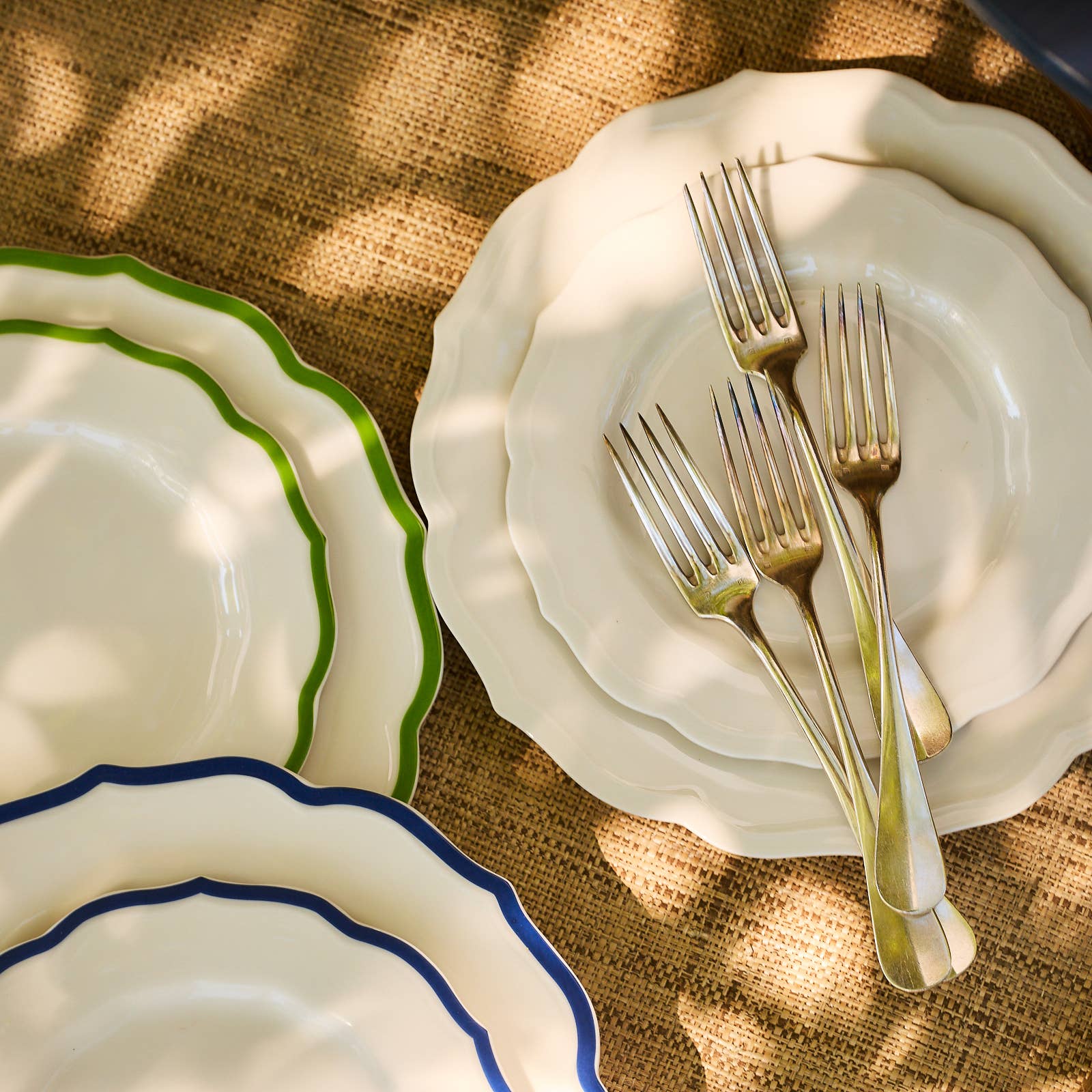 Caskata - Wholesale Salad Plate - Stella Scalloped Verde Salad Plate2
