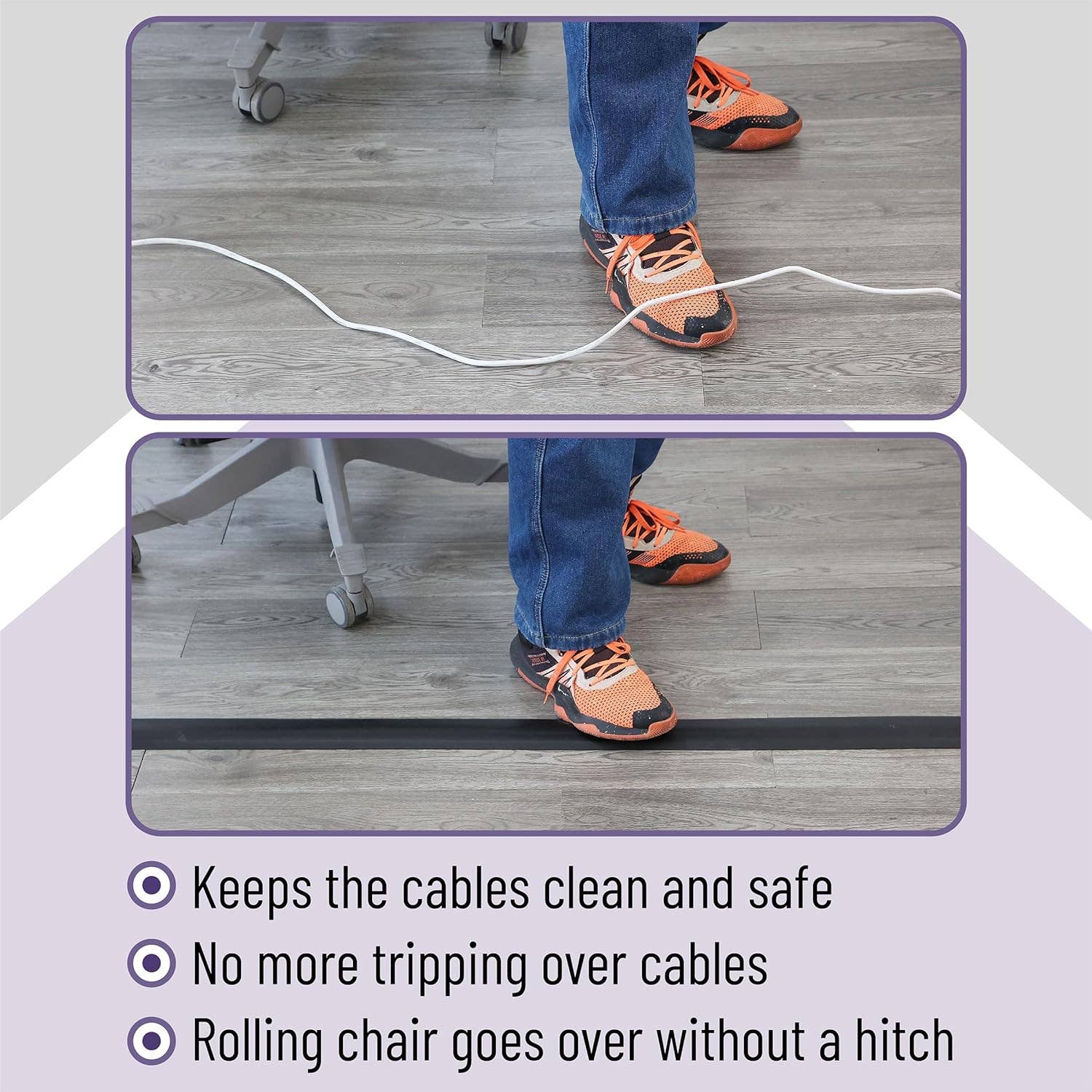 Bates Choice - Wholesale  - Bates- Floor Cord Cover, 12ft, Black, Cable Cover5