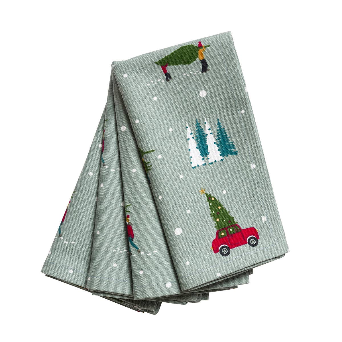 Sophie Allport – wholesale Dinner & cloth napkin – Home for Christmas Napkins (Set of 4)0
