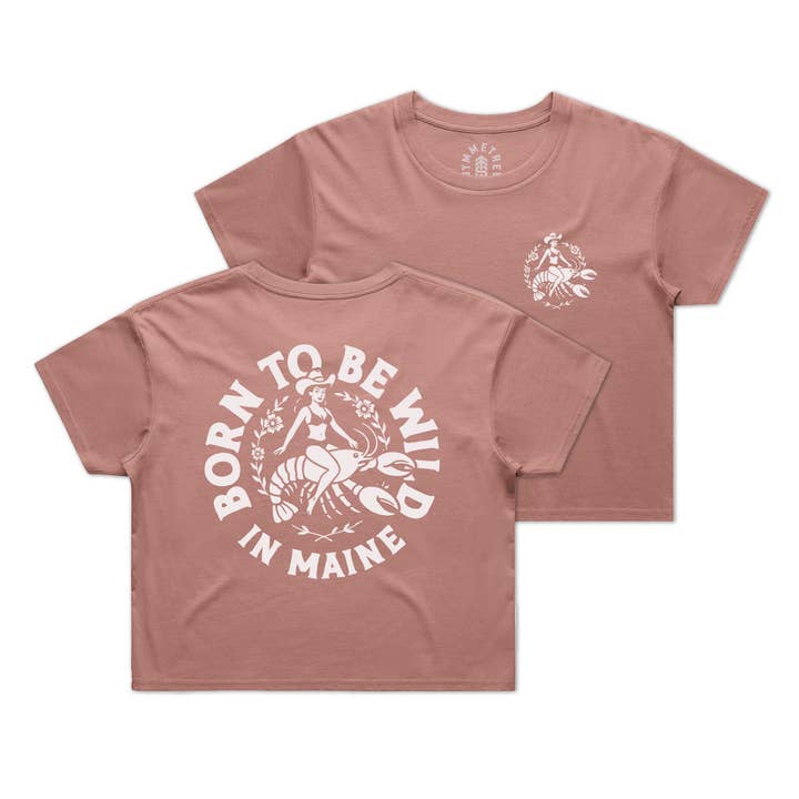 Maine Lobster Cowgirl Cropped T-Shirt for wholesale by Symmetree