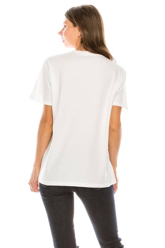 BRANCO Camiseta Unissex de Algodão Branca com Decote Redondo e Corte Oversized para venda a revendedores na Faire3