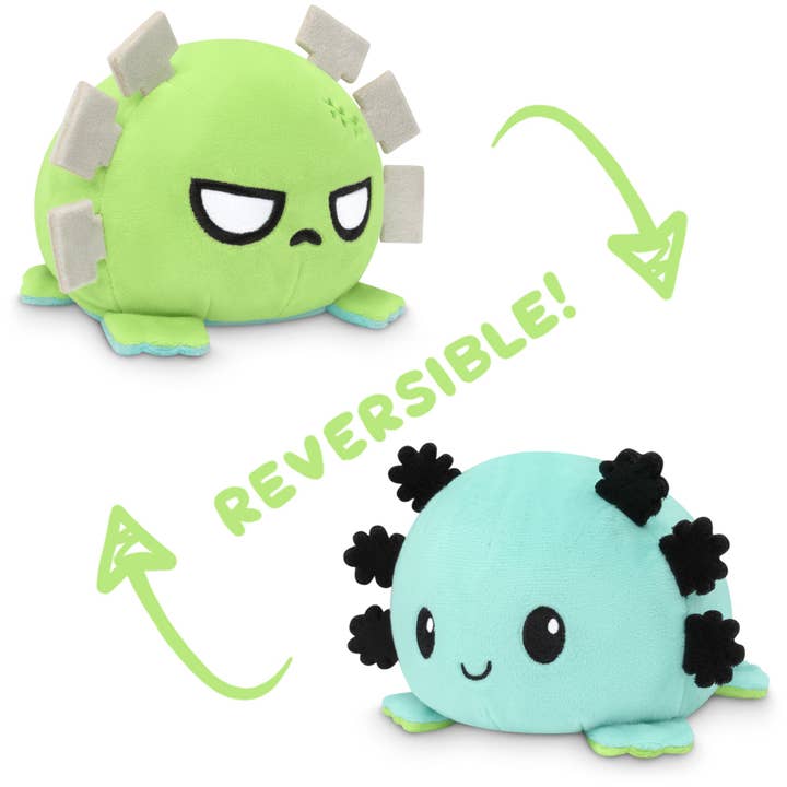 TeeTurtle Reversible Axolotl Plushie (Monster) for wholesale by TeeTurtle