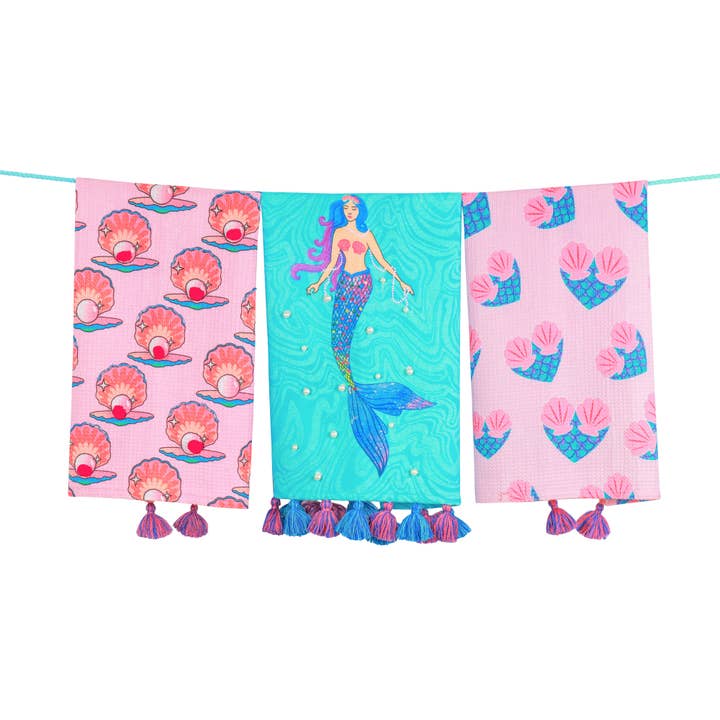 Tiramisu - Wholesale Tea Towel - The "Mermaid Cove" Artisan Kitchen Tea Towel Set of 34